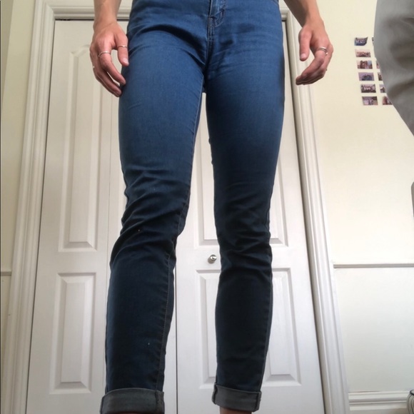 Blue Mid rise Skinny jeans - Picture 3 of 4